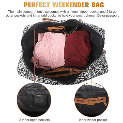 Oflamn Weekender Bag for Women Carry-On Luggage Bohemian style Duffle Bag Overnight Bags 3-4 Day' Travel Bags with Separated Shoes Compartment Oflamn Weekender Bag for Women Carry-On Luggage Bohemian style Duffle Bag Overnight Bags 3-4 Day' Travel Bags with Separated Shoes Compartment